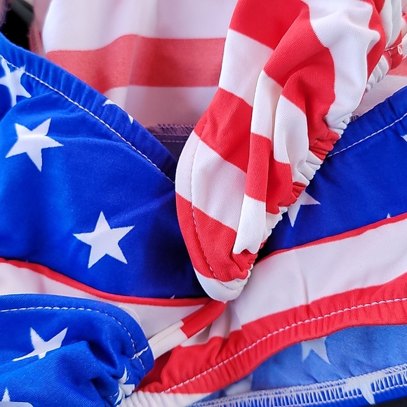 On the Beach.  American flag bikini. 5/6 - Picture 5 of 8